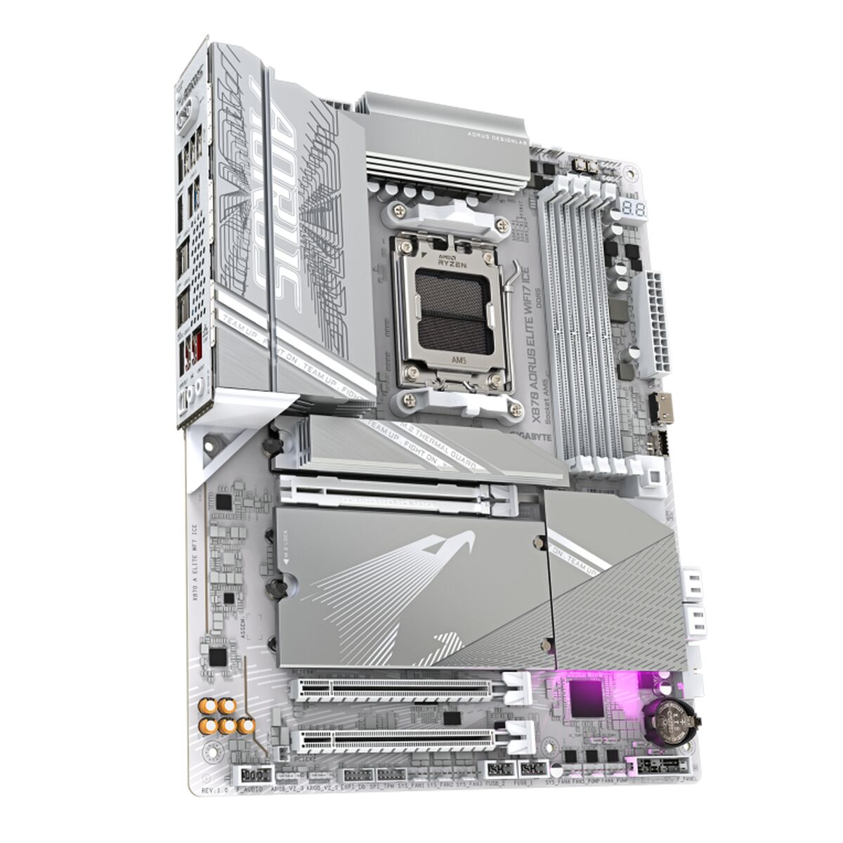 GIGABYTE X870 AORUS ELITE WIFI7 ICE AMD X870 Emplacement AM5 ATX