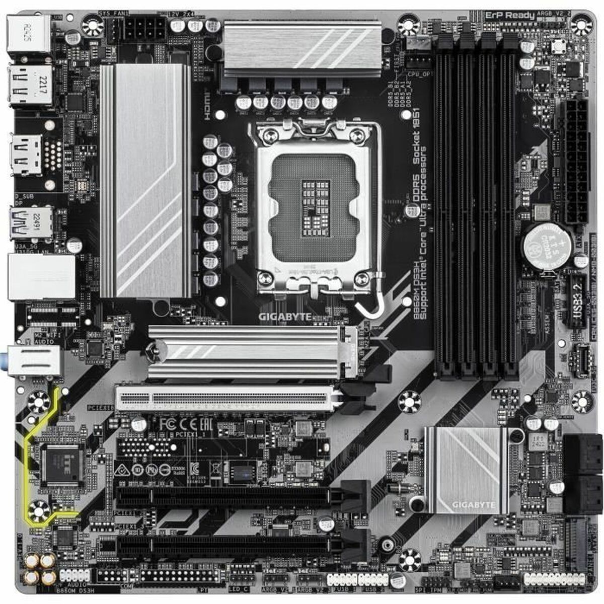 GIGABYTE B860M DS3H carte mere Intel B860 LGA 1851 (Socket V1) micro ATX