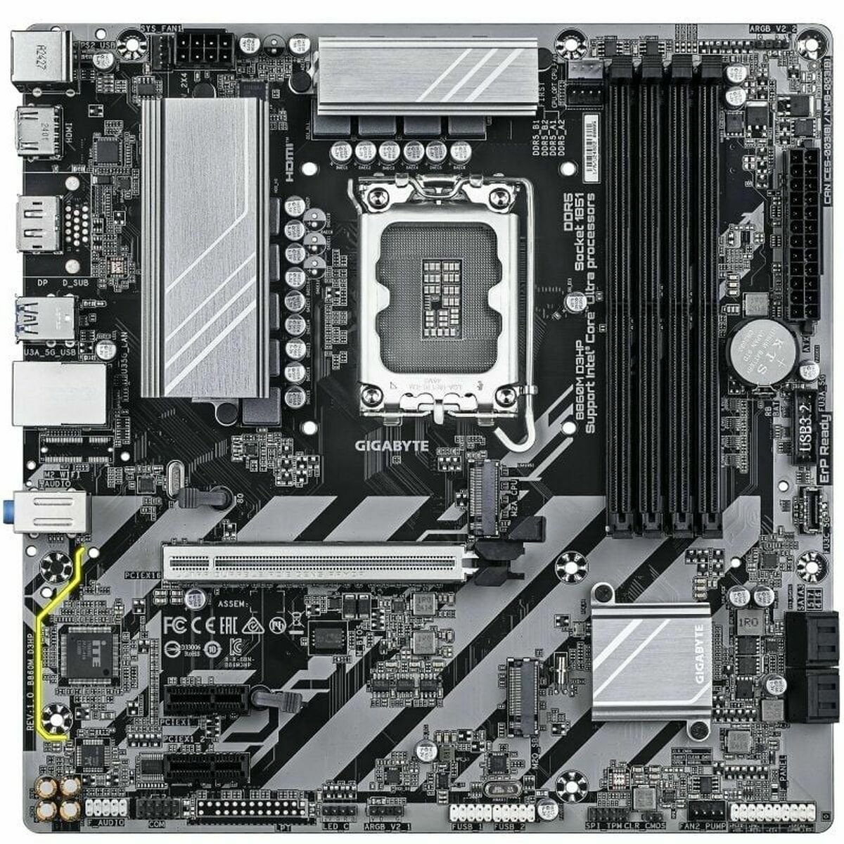 GIGABYTE B860M DS3H carte mere Intel B860 LGA 1851 (Socket V1) micro ATX