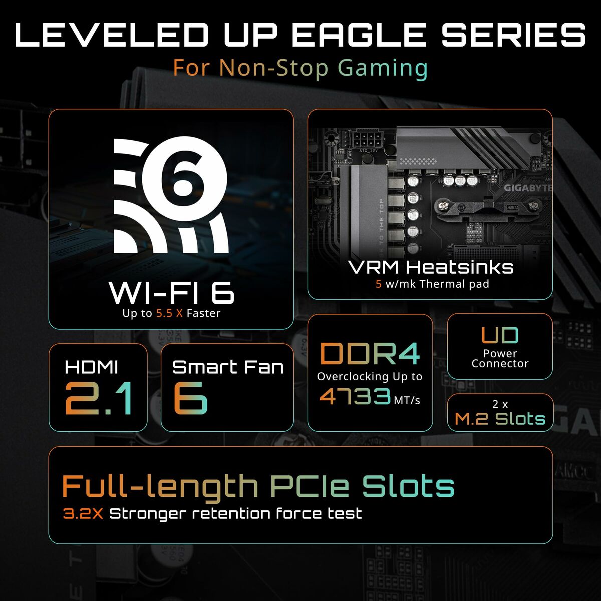 GIGABYTE B550 EAGLE WIFI6 carte mere AMD B550 Emplacement AM4 ATX