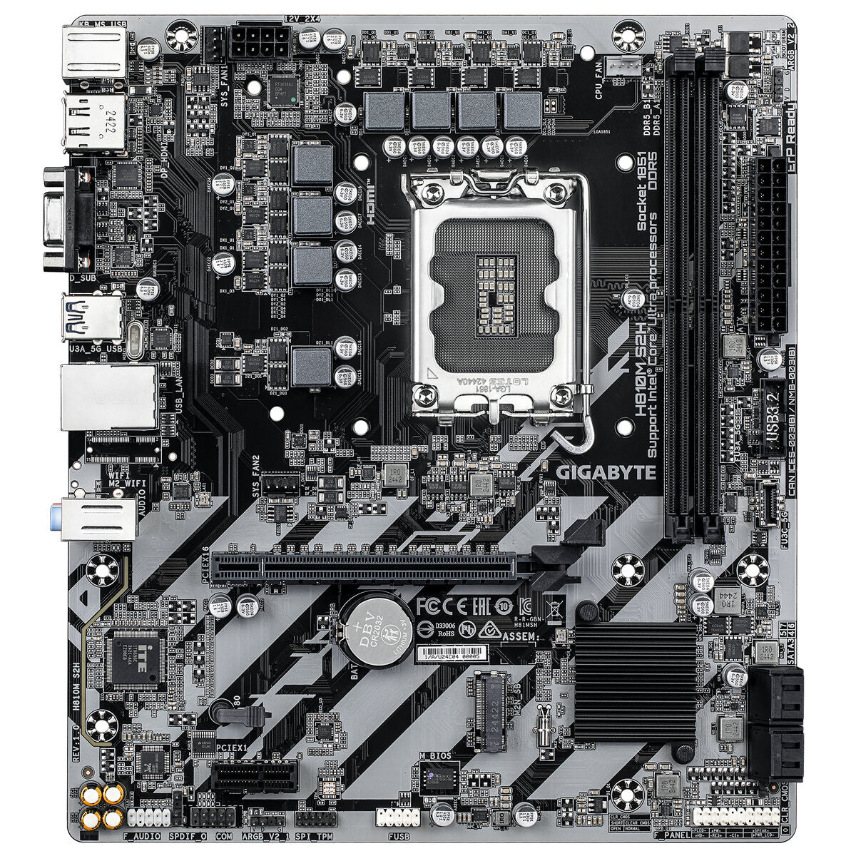 GIGABYTE H810M S2H carte mere Intel H810 LGA 1851 (Socket V1) micro ATX
