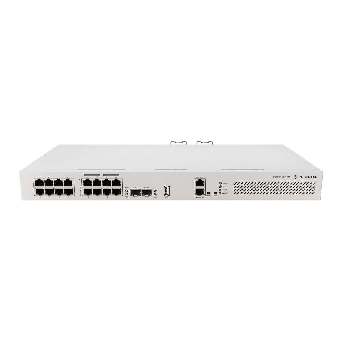 Mikrotik CRS418-8P-8G-2S+RM Cloud Router/Sw L2/L3 Gigabit Ethernet (10/100/1000) Connexion Ethernet, supportant l'alimentation via ce port (PoE) 1U