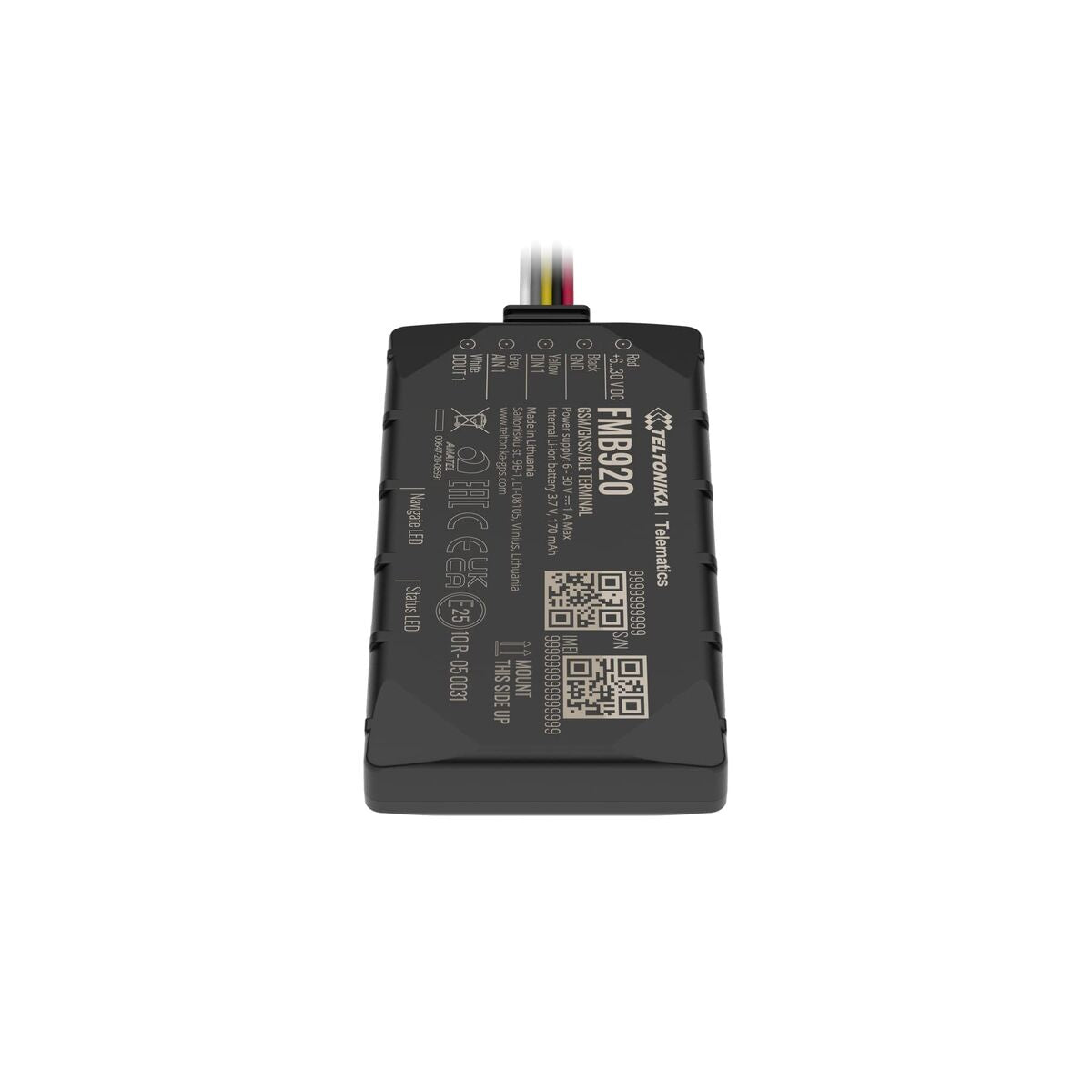 Teltonika FMB920 tracker GPS Universel 0,128 GB Noir