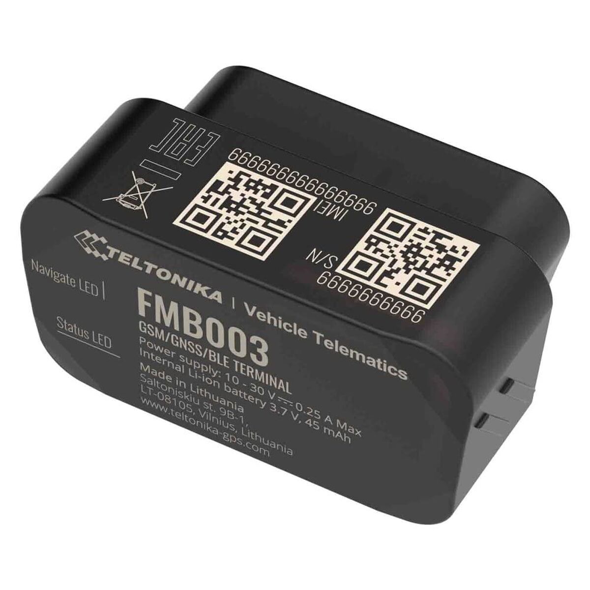 Teltonika FMB003 tracker GPS Voiture Noir
