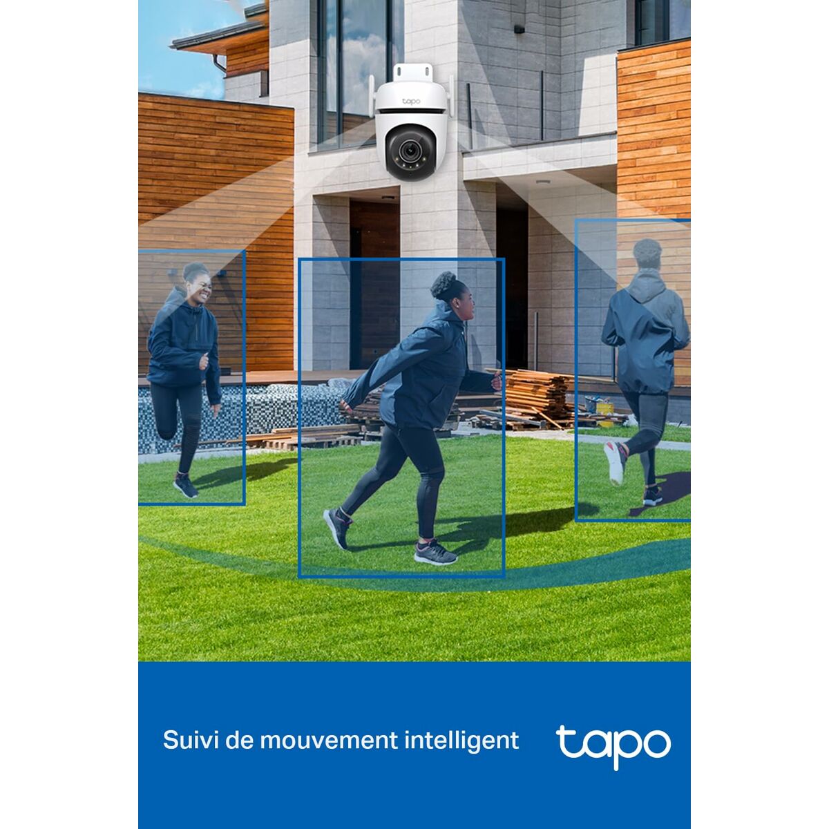 TP-LINK Outdoor Pan/Tilt Security Wi-Fi Camera 2K QHD 2560x1440 2.4GHz 2T2R 2x External Antennas 1x Ethernet Port