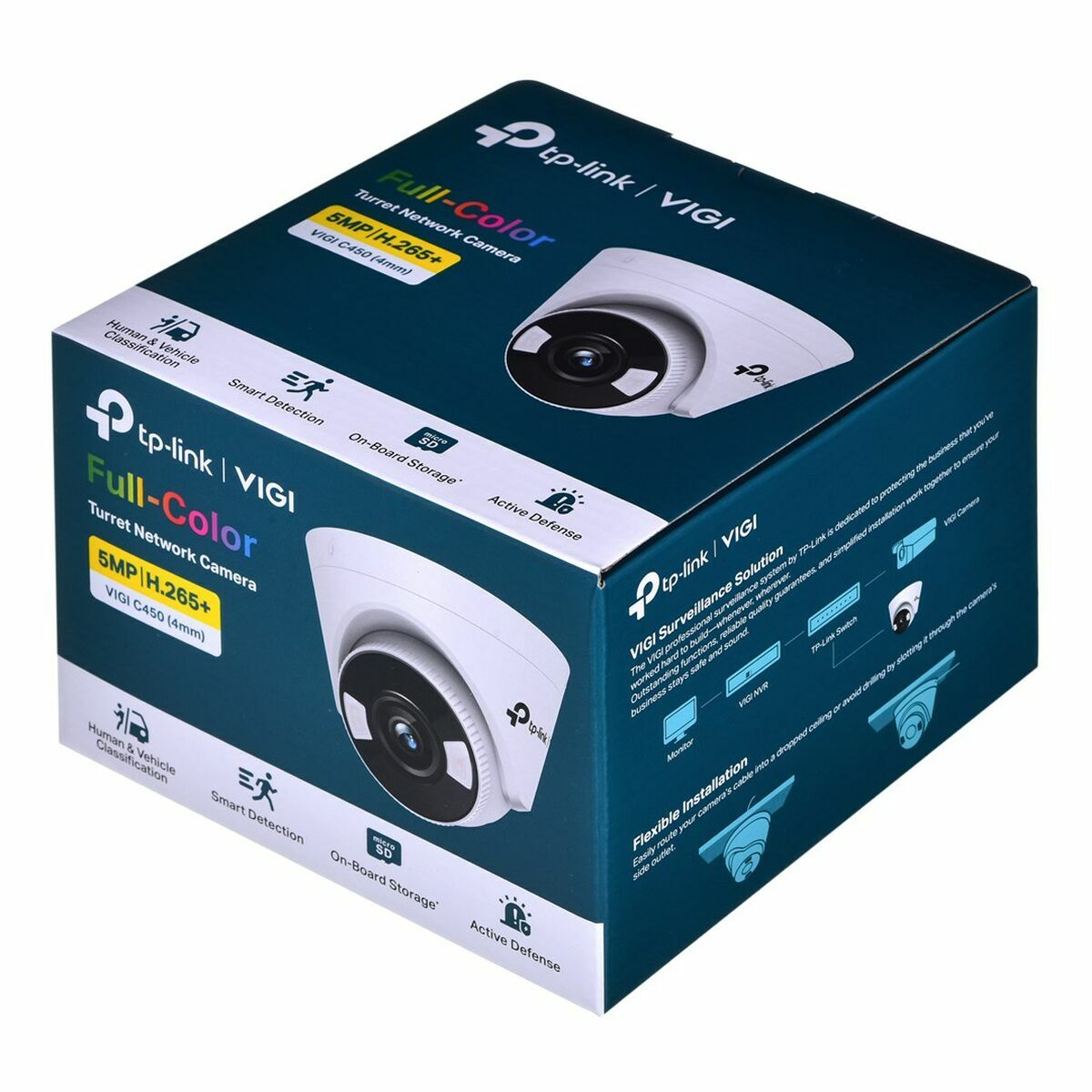 TP-LINK VIGI C450 4MM 5MP Full-Color Turret Network Camera 25fps/30fps 2880x1620