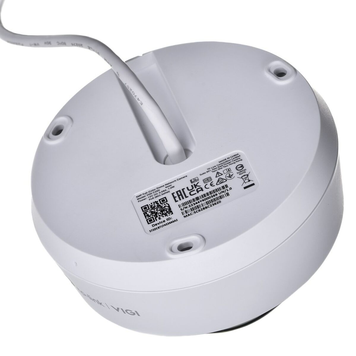TP-LINK VIGI C250 4MM 5MP Full-Color Dome Network Camera 25fps/30fps 2880x1620