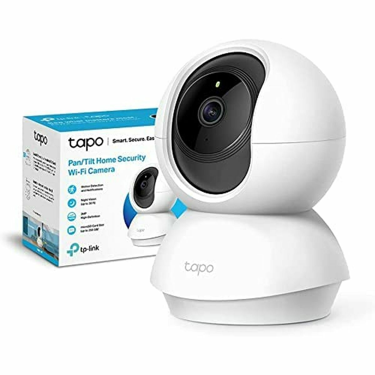 TP-LINK Tapo C210 Pan/Tilt Security WiFi Camera 3MP 2.4GHz Horizontal 360 microSD slot FFS Night vision