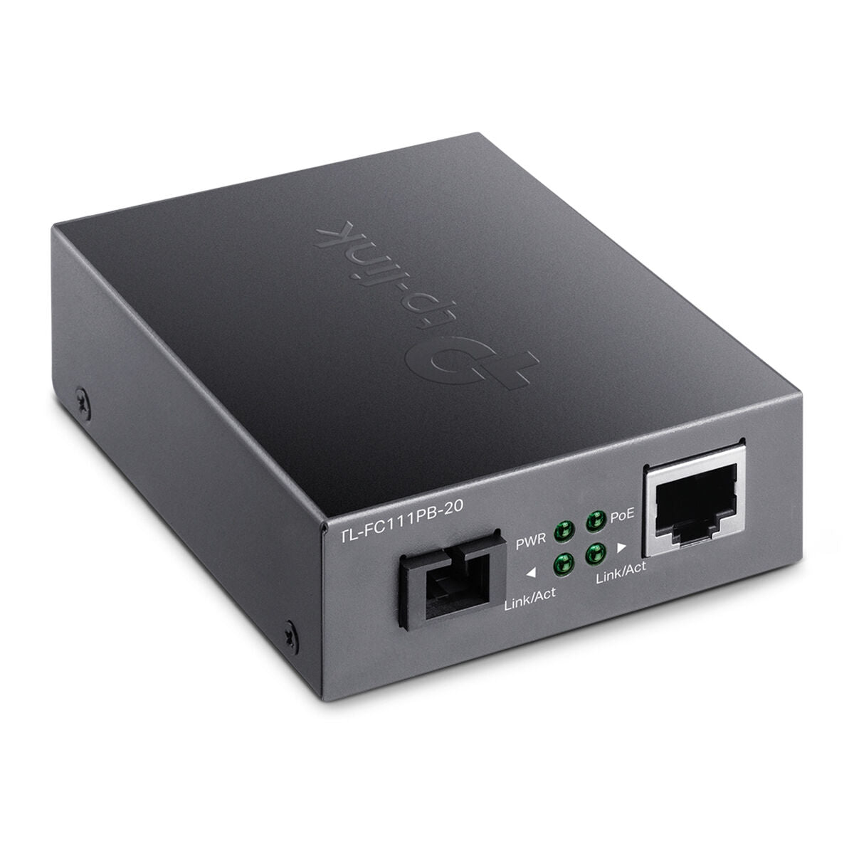 TP-LINK 10/100 Mbps RJ45 to 100 Mbps Single-mode SC WDM Bi-Directional Fiber Converter With 1-Port PoE