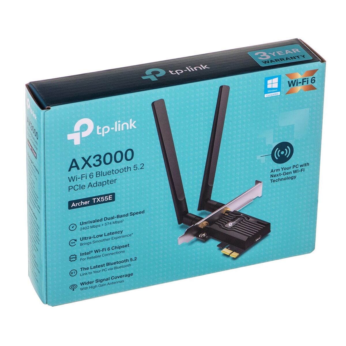 TP-LINK AX3000 Dual Band Wi-Fi 6 Bluetooth PCI Express Adapter