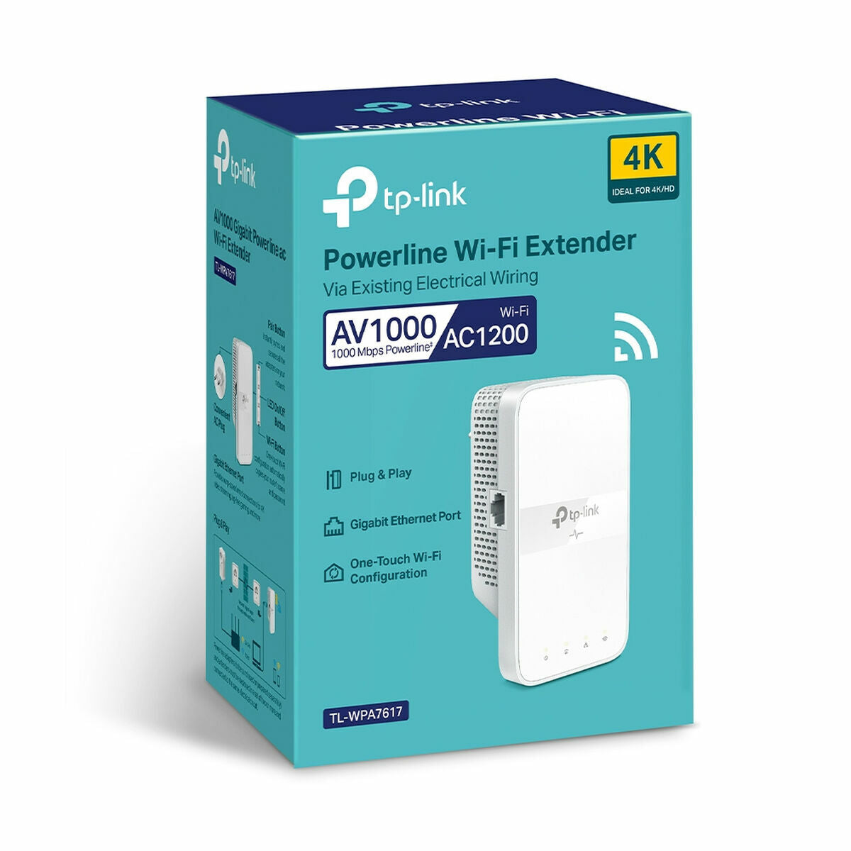 TP-LINK AV1000 Gigabit Powerline AC1200 Wi-Fi Extender (1 CPL)