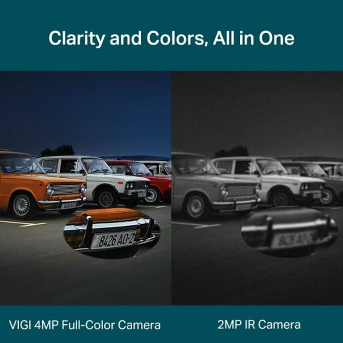 TP-LINK VIGI C340 4MM 4MP Outdoor Full-Color Bullet Network Camera