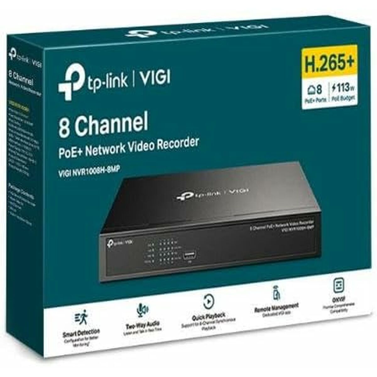 TP-LINK VIGI NVR1008H-8MP 8 Channel PoE Network Video Recorder