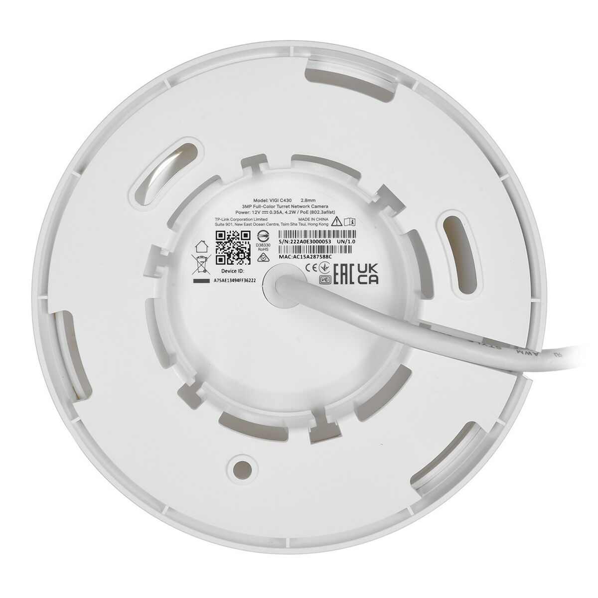 TP-Link VIGI C430 Tourelle Caméra de sécurité IP Intérieure et extérieure 2304 x 1296 pixels Plafond