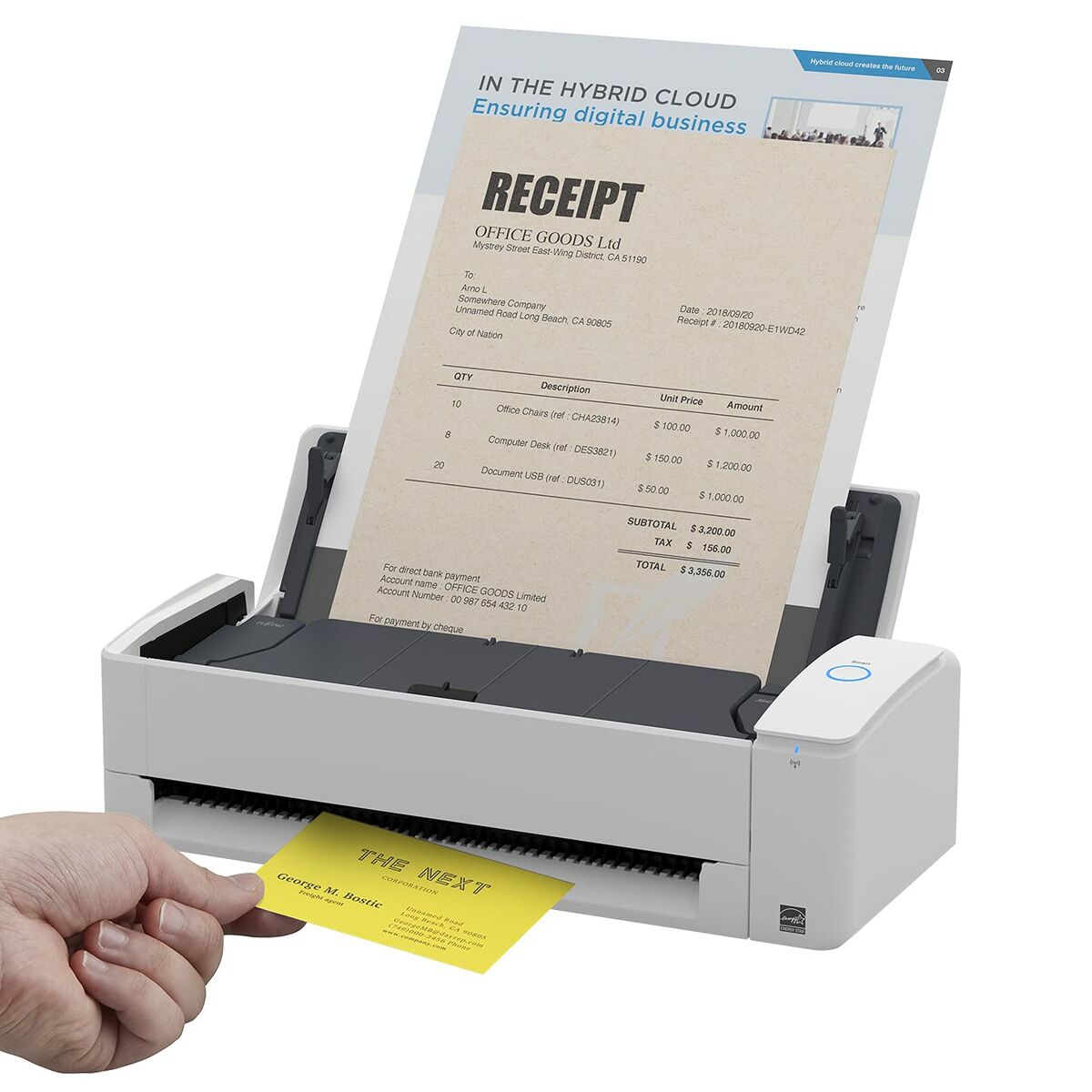 RICOH ScanSnap iX1300 A4 Duplex USB3.2 LED Desktop Scanner 30ppm/60ipm with ADF.