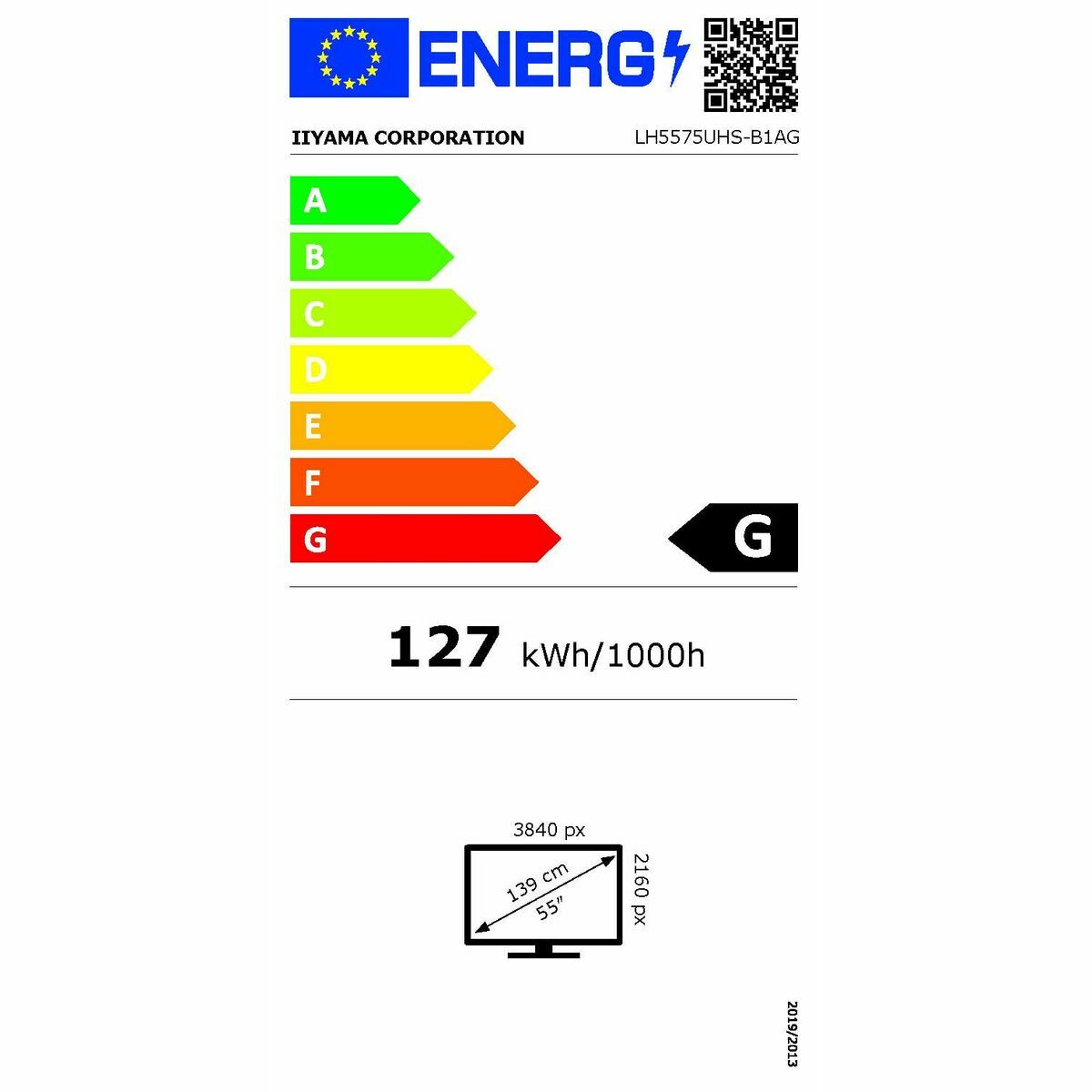 IIYAMA- Afficheur professionnel 55" LH5575UHS-B1AG