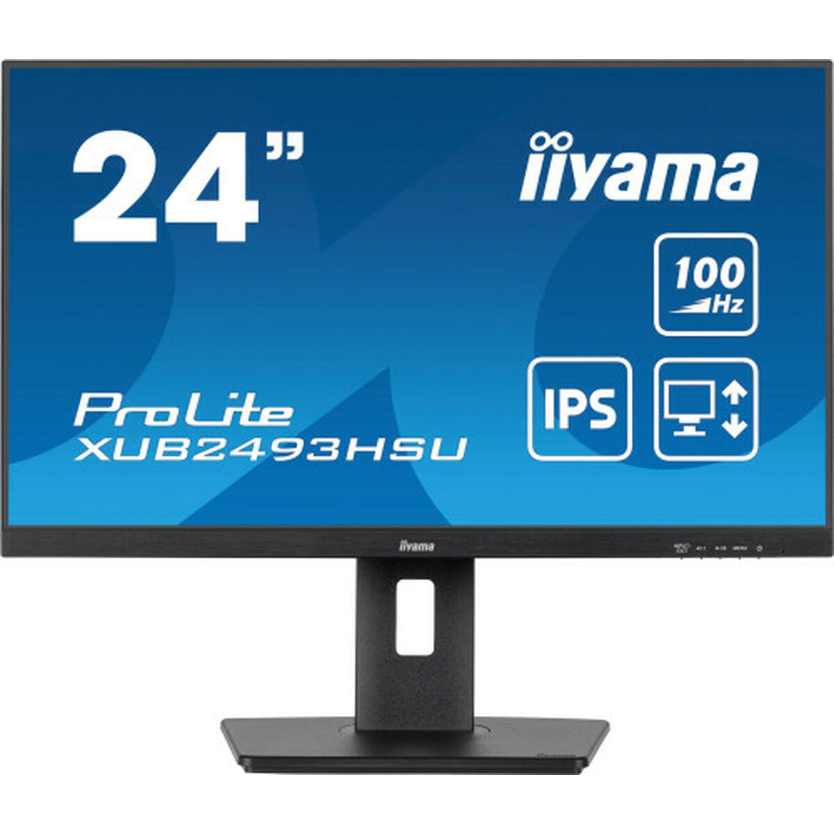 IIYAMA XUB2493HSU-B7 24inch IPS FHD 100Hz 300cd/m2 1ms Speakers HDMI DP 2xUSB 2.0 Speakers 15cm Height Adj. Stand
