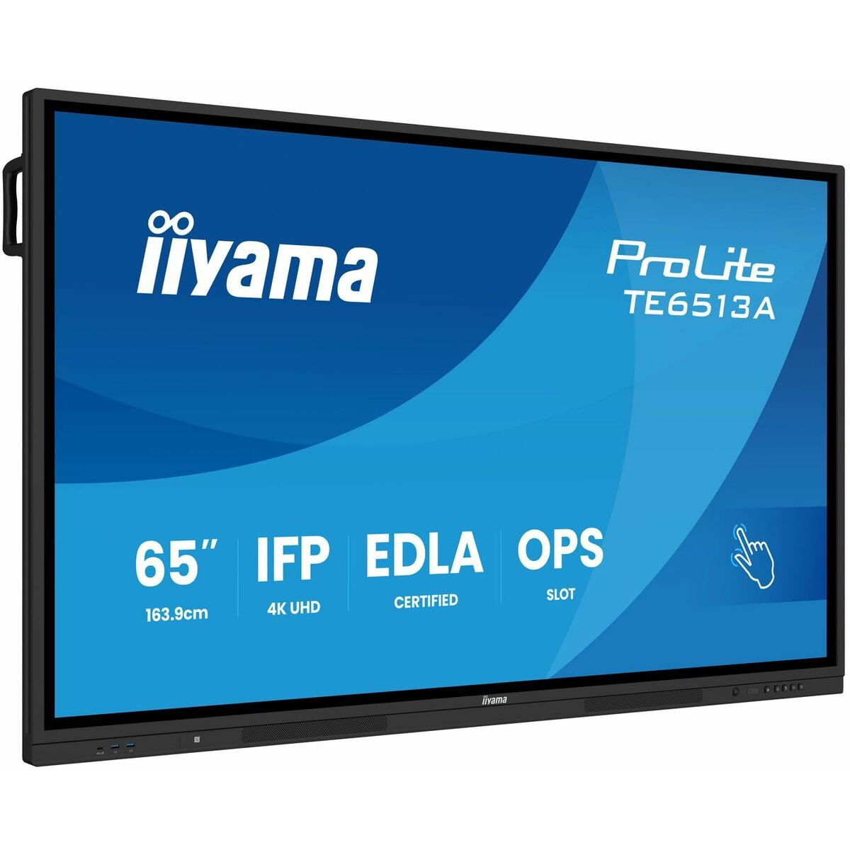 "iiyama TE6513A-B1AG Panneau Plat Interactif IFP 65"" IPS 4K IR 40 points 450cd Android 14 Google EDLA 2x20W WiFi VESA"