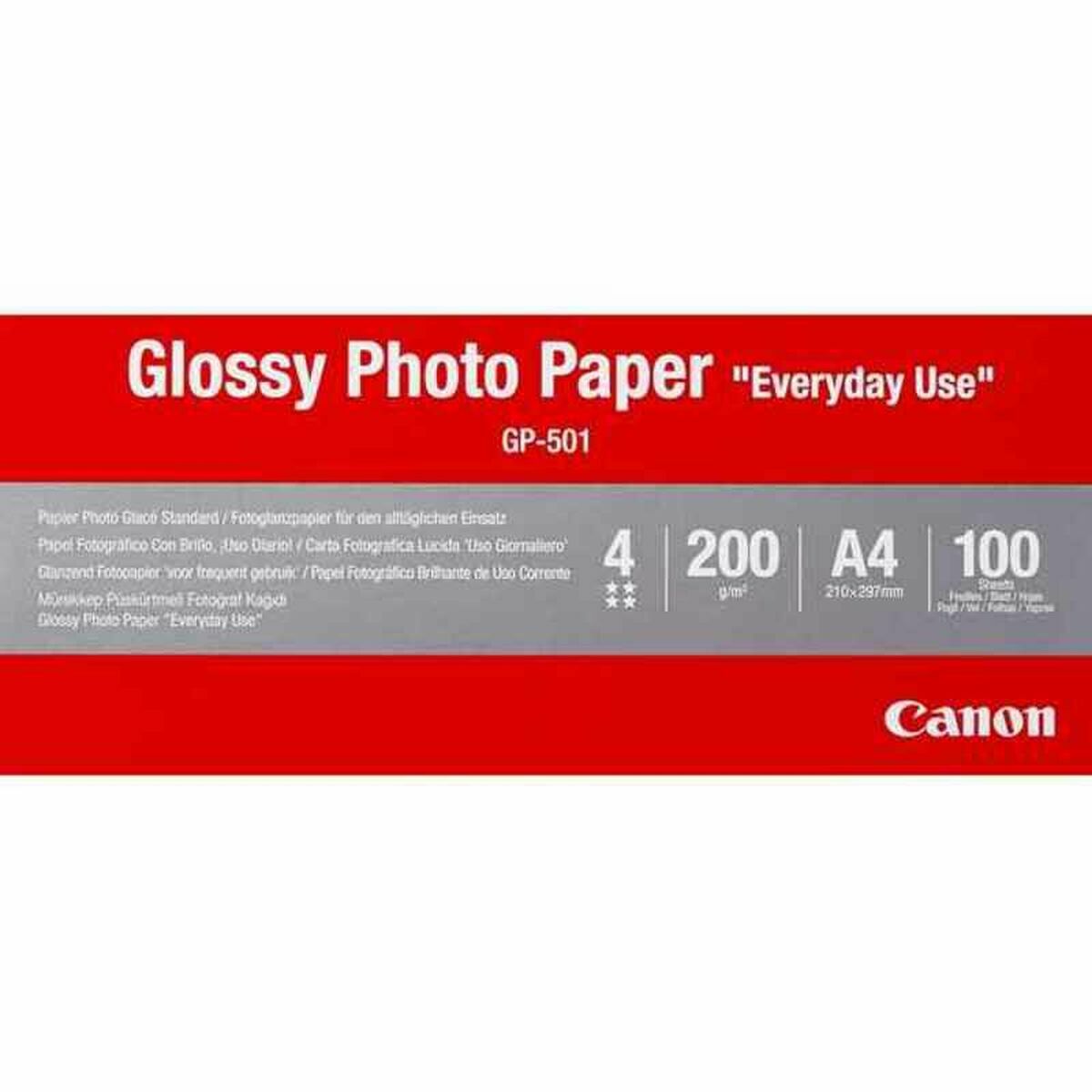 CANON GP-501 brillant photo  papier inkjet 210g/m2 A4 100 feuilles pack de 1