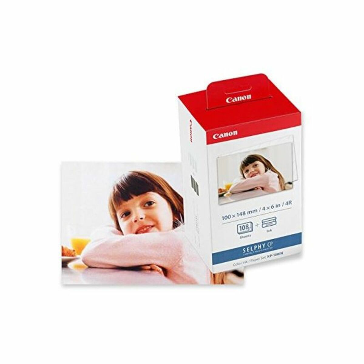 Canon KP-108IN papier photos Rouge, Blanc