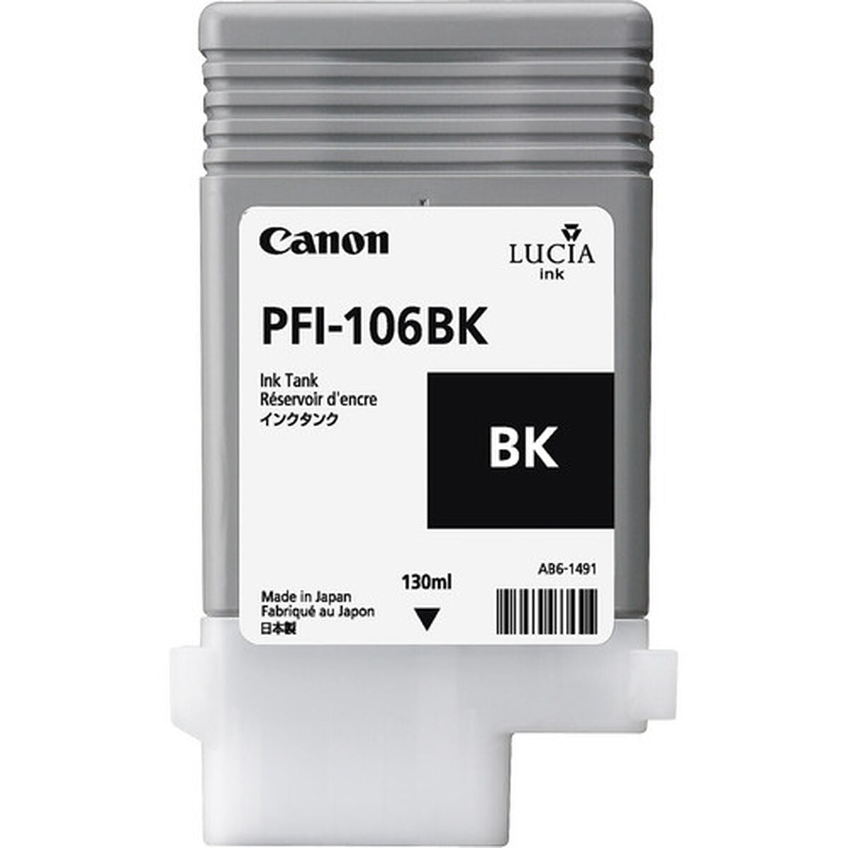 CANON PFI-106BK cartouche dencre noir capacité standard 130 ml pack de 1
