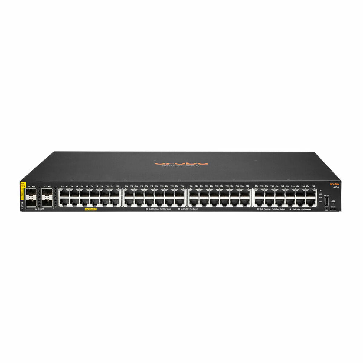 HPE Aruba 6100 48G Class4 PoE 4SFP+ 370W Switch Europe - English localization