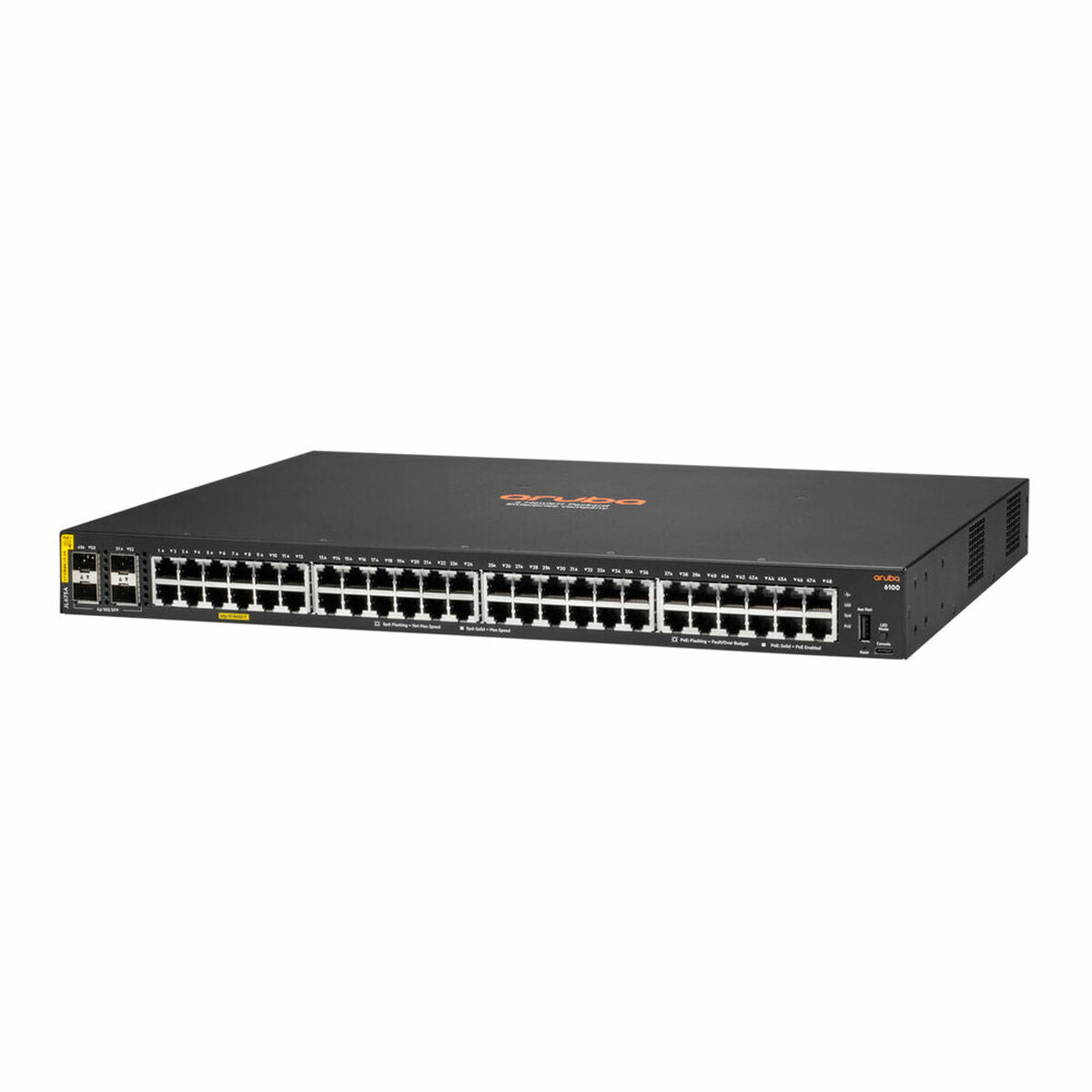 HPE Aruba 6100 48G Class4 PoE 4SFP+ 370W Switch Europe - English localization