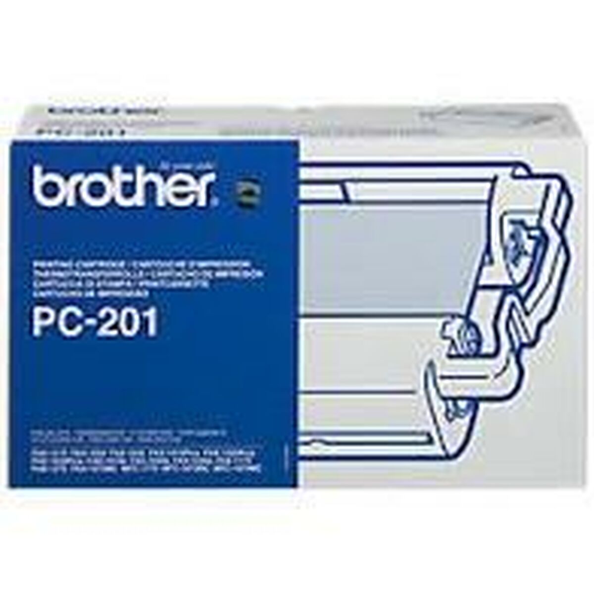 BROTHER PC-201 cassette ruban noir 420 pages pack de 1