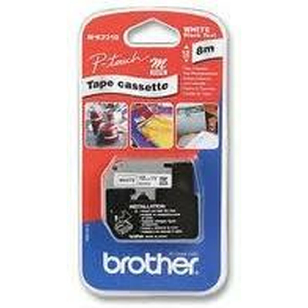 BROTHER MK231BZ cassette de bande noir sur blanc 12mm non stratifié pour P-touch 60 65 75 80 85 110