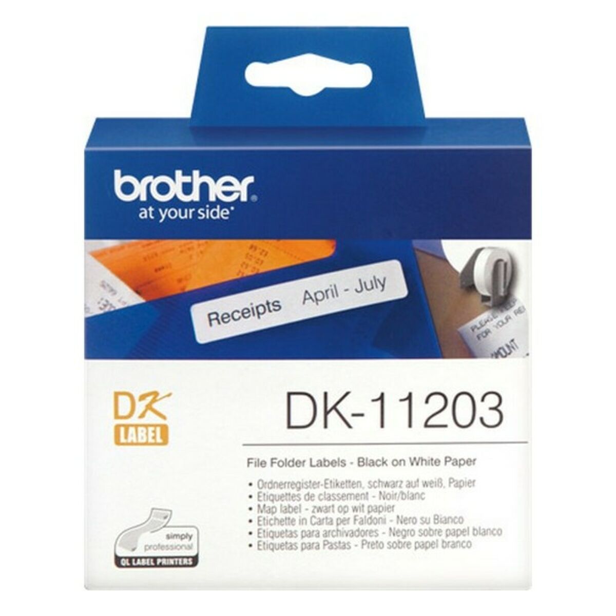 BROTHER P-Touch DK-11203 die-cut map label 17x87mm 300 labels