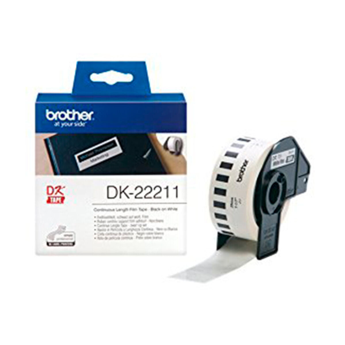 Label tape/white 29mmx15.24m f QL-series