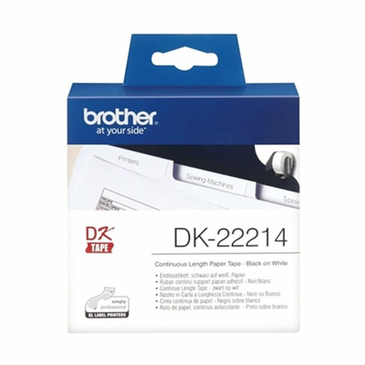 BROTHER P-TOUCH DK-22214  continue length  papier 12mm x 30.48m