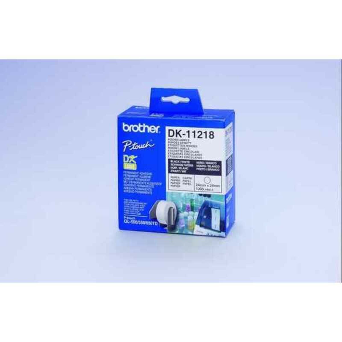 BROTHER P-TOUCH DK-11218 die-cut round label 24x24mm 1000 labels