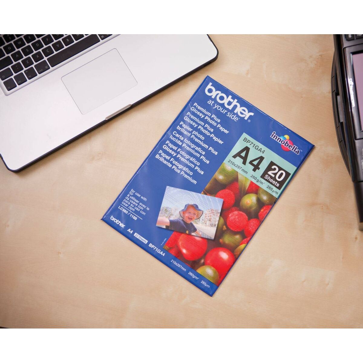 BROTHER brillant photo  papier blanc 260g/m2 A4 20 feuilles pack de 1