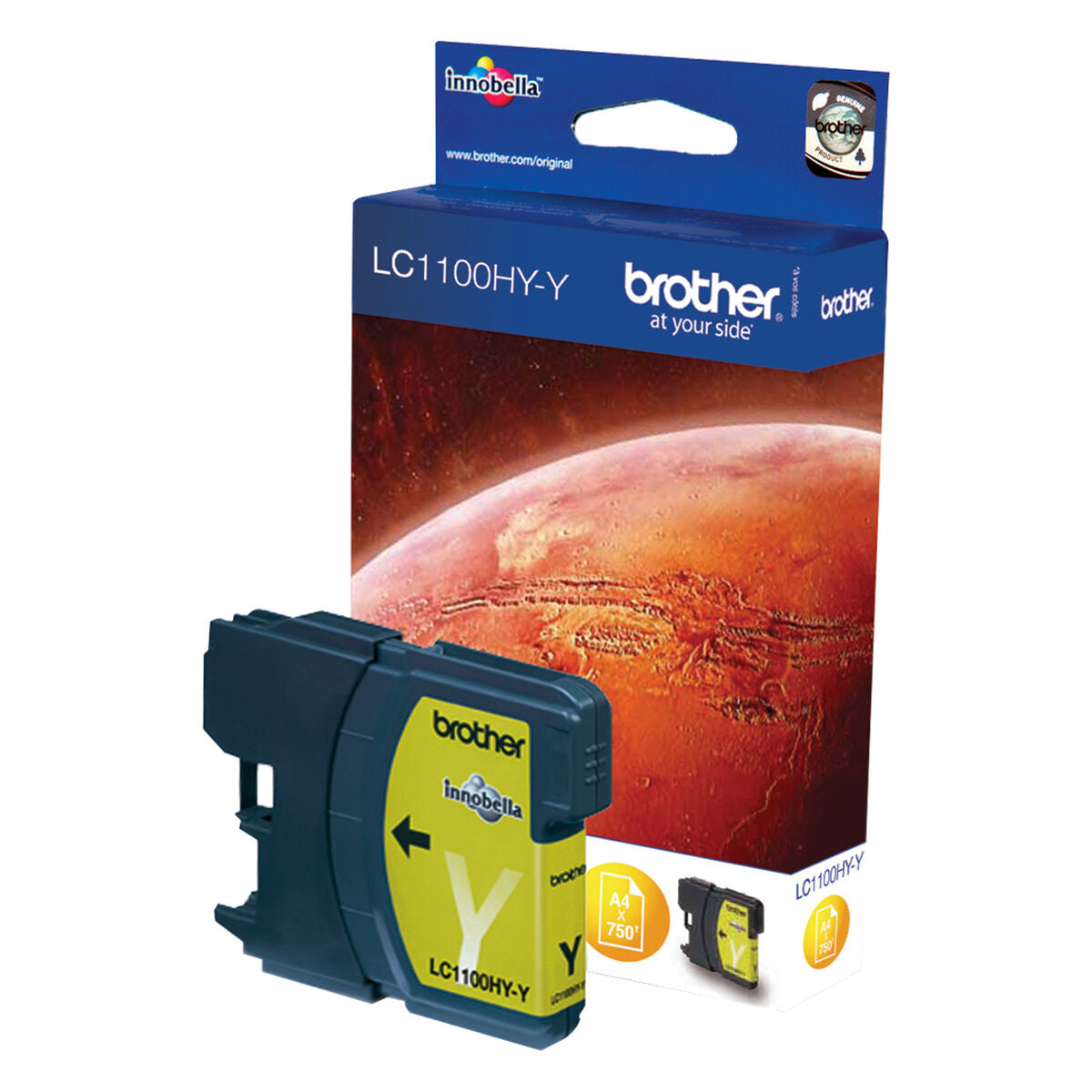 BROTHER LC-1100 cartouche d encre jaune haute capacité 16ml 750 pages pack de 1