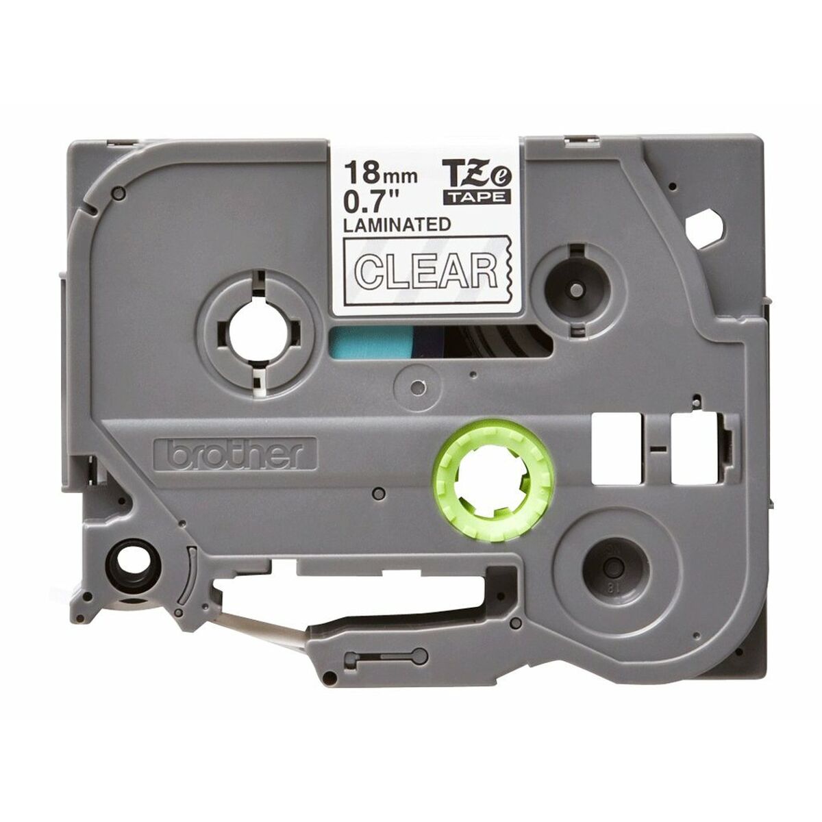 BROTHER P-TOUCH TZE-145 blanc sur clear 18mm