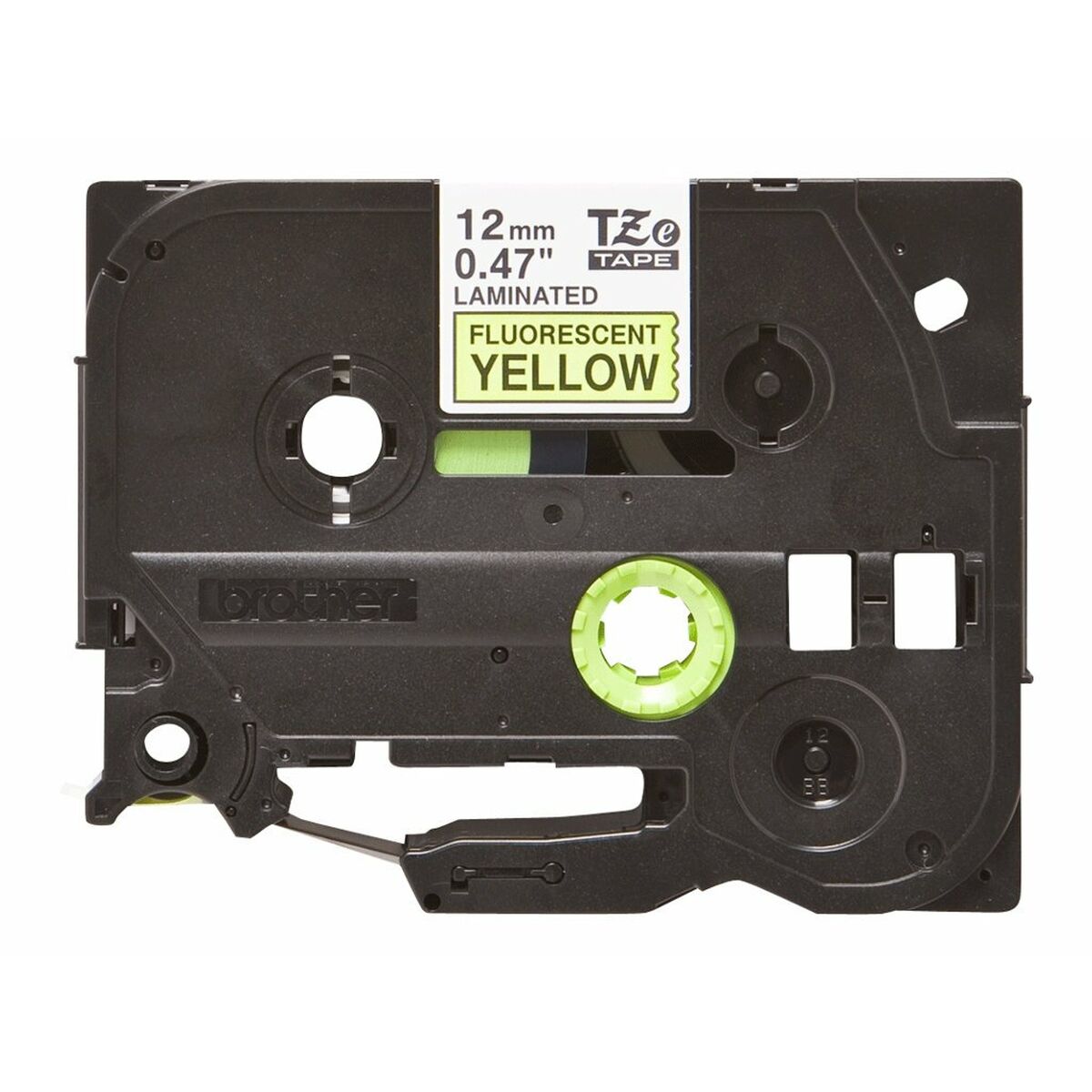 BROTHER P-TOUCH TZE-C31 noir sur neonjaune  12mm