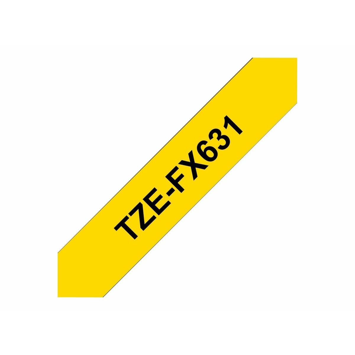 BROTHER P-TOUCH TZE-FX631 noir sur jaune  12mm