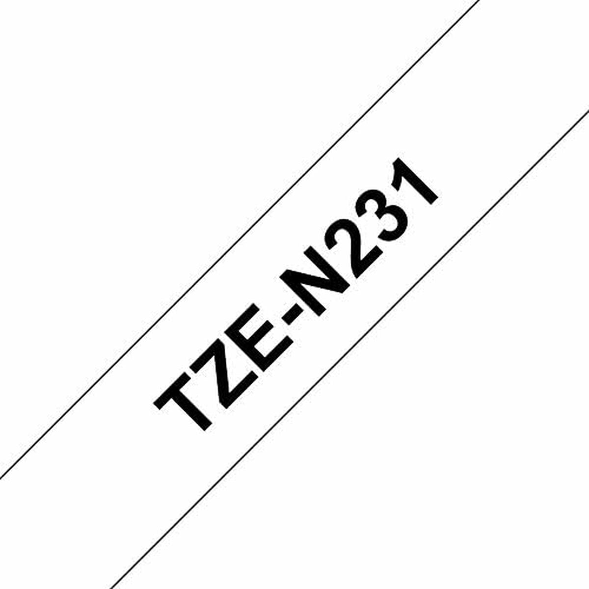 BROTHER P-TOUCH TZE-N231 noir sur blanc 12mm pièce