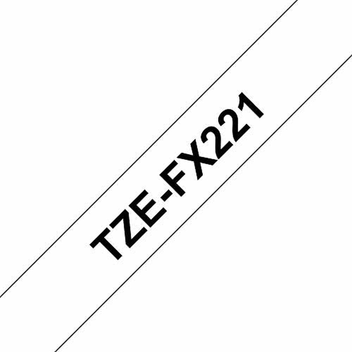 BROTHER P-TOUCH TZE-FX221 noir sur blanc 9mm