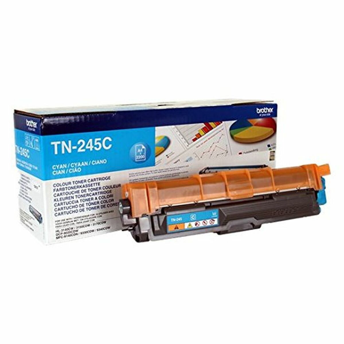BROTHER TN245C HL-3140CW/3150CDW/3170CDW cartouche de toner cyan haute capacité 2.200 pages pack de 1