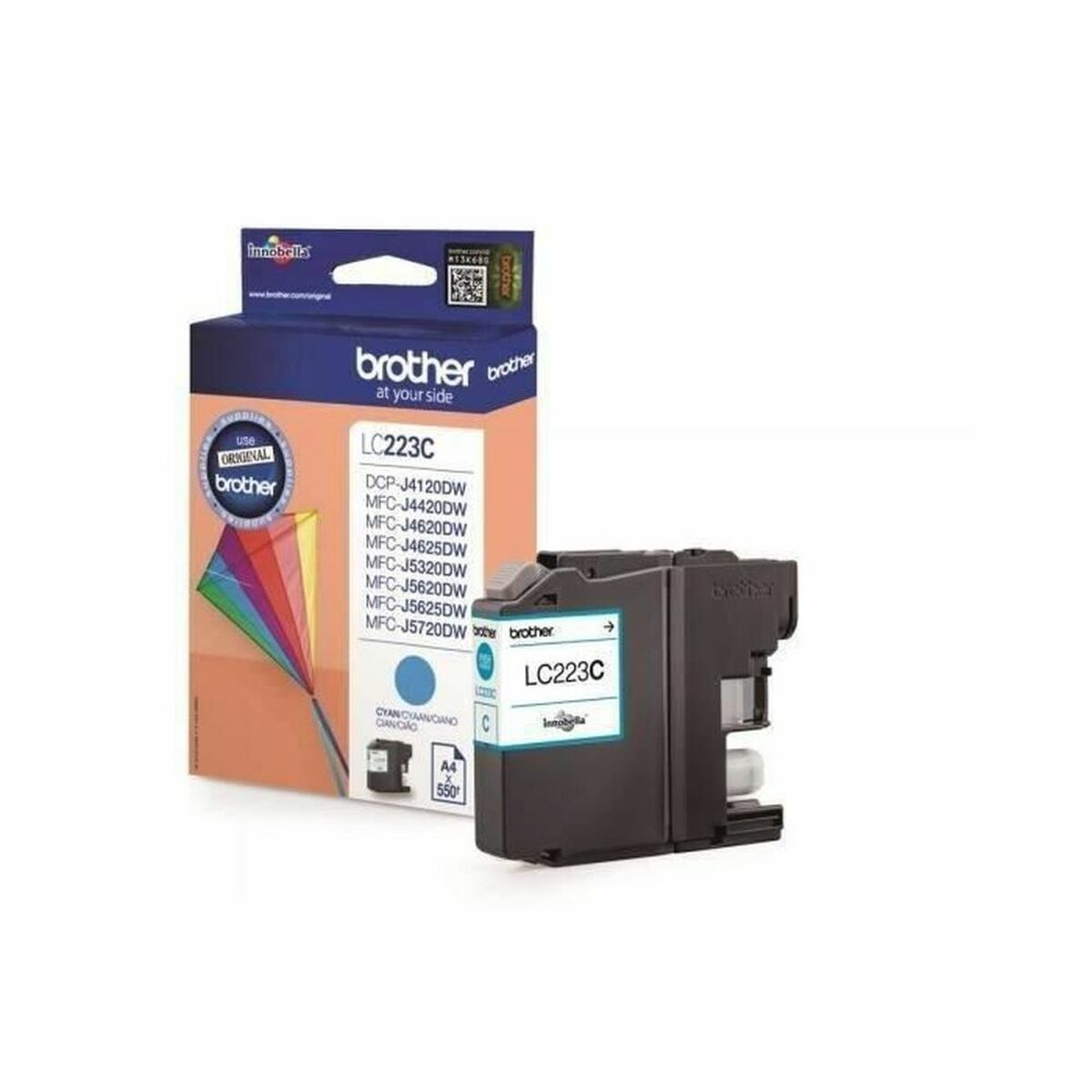 BROTHER LC-223 cartouche d encre cyan capacité standard 550 pages pack de 1