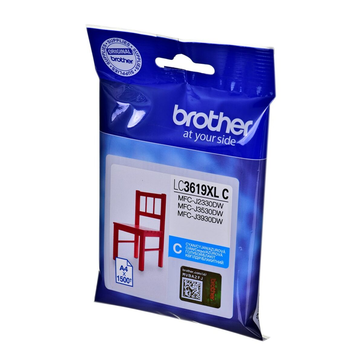 Brother LC-3619XLC cartouche d'encre 1 piece(s) Original Rendement extra (super) élevé Cyan