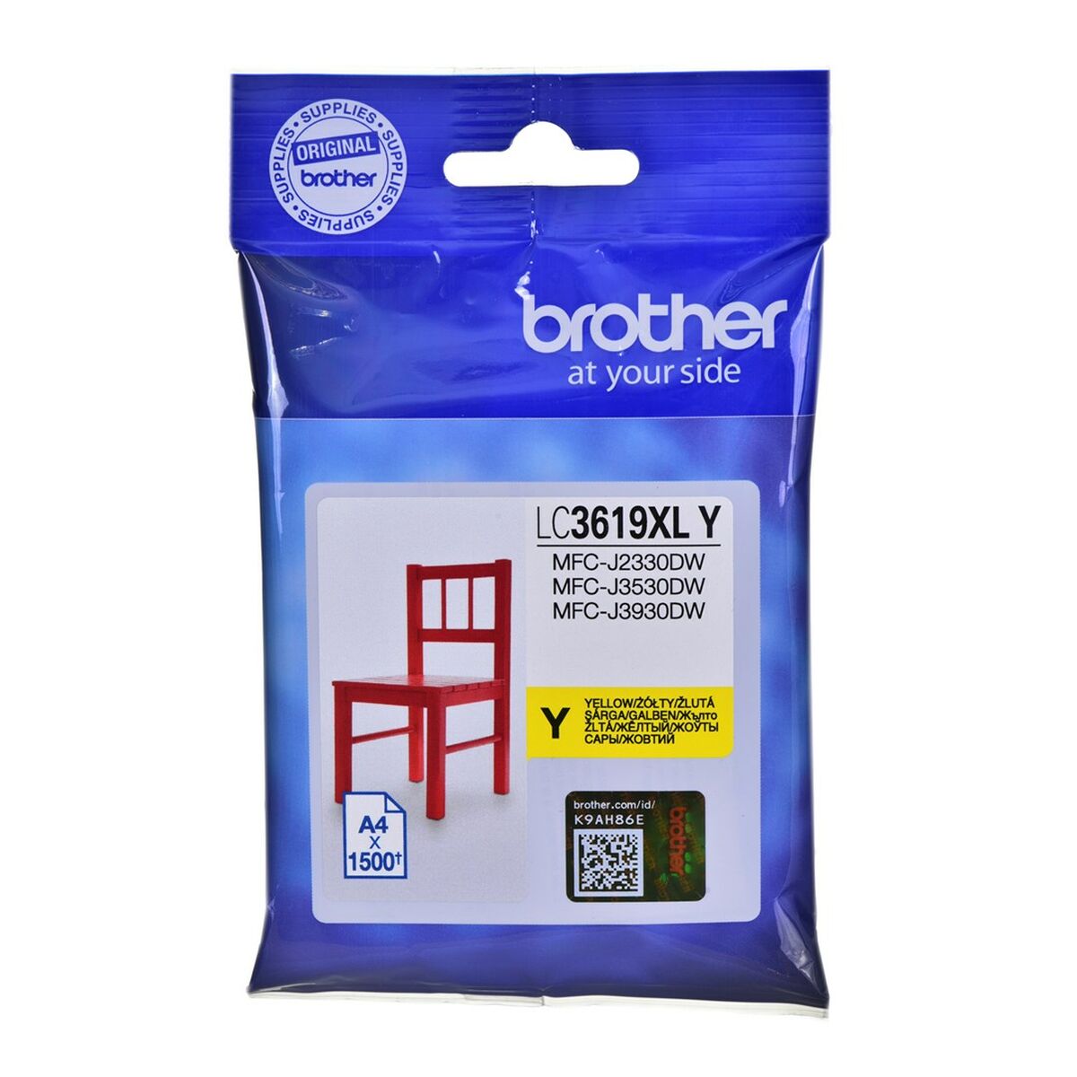 Brother LC-3619XLY cartouche d'encre 1 piece(s) Original Jaune