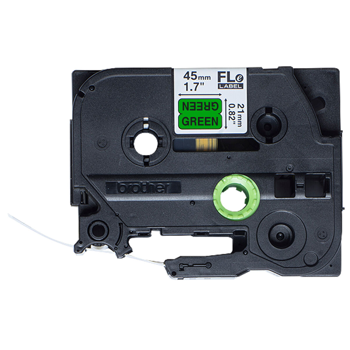 BROTHER FLe-7511 21MMX45MM Black on White Flag Tape for Brother P-touch D800W P900W P950NW