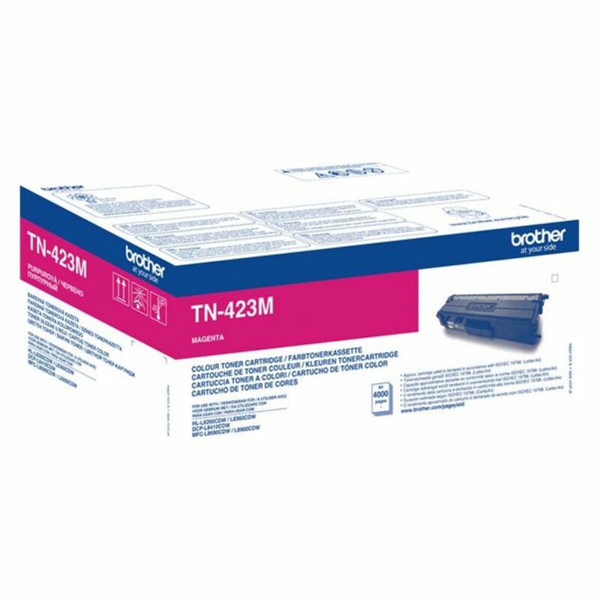 BROTHER TN423M Toner Cartouche Magenta Grande Capacité 4.000 pages pour Brother HL-L8260CDW, L8360CDW