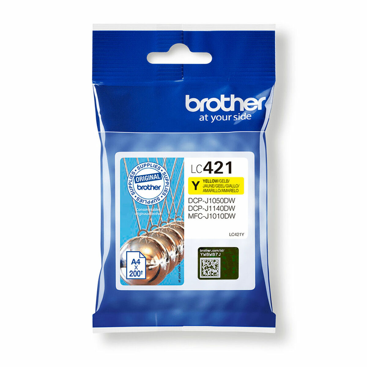 BROTHER 200-page standard capacity Yellow ink cartridge for DCP-J1050DW MFC-J1010DW and DCP-J1140DW