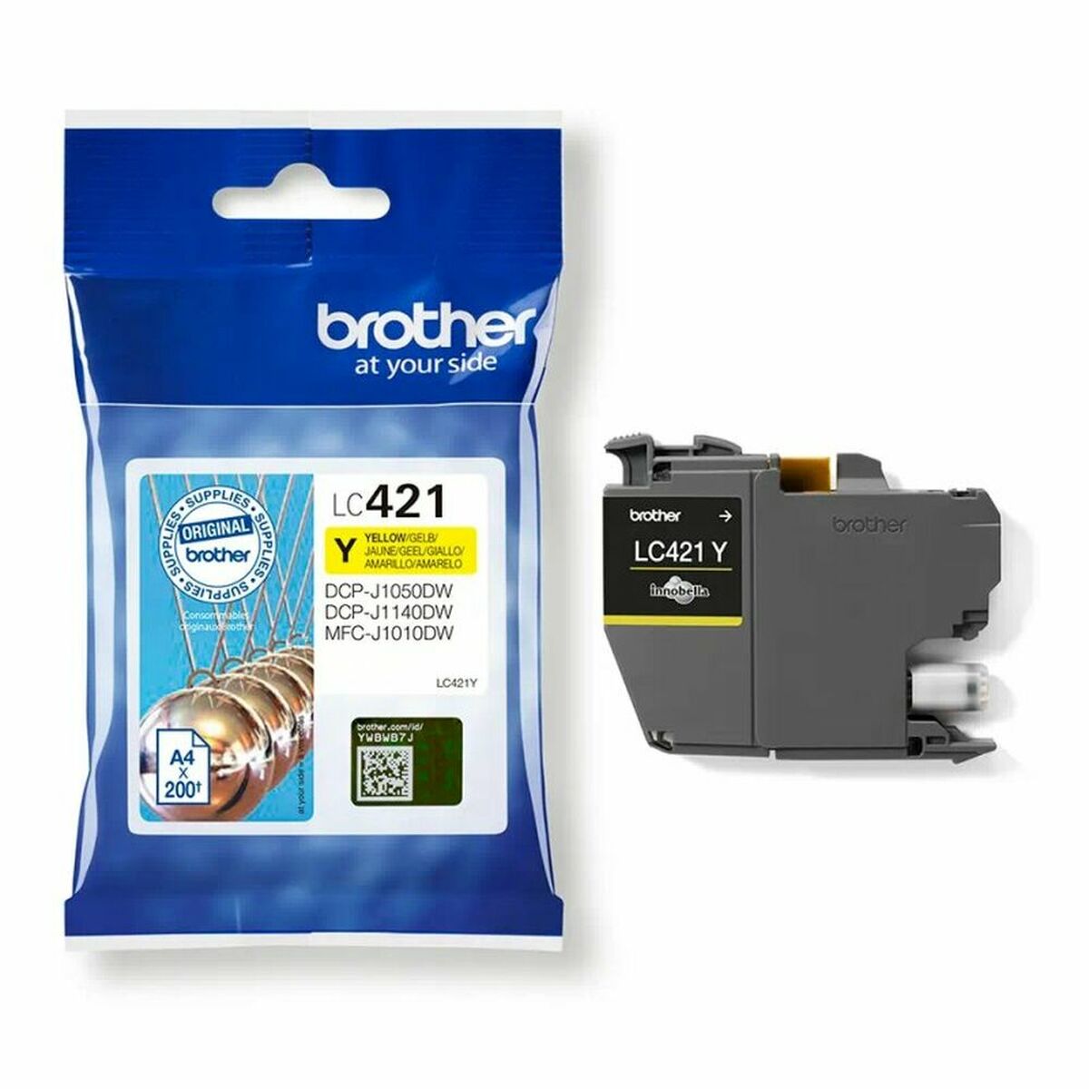 BROTHER 200-page standard capacity Yellow ink cartridge for DCP-J1050DW MFC-J1010DW and DCP-J1140DW