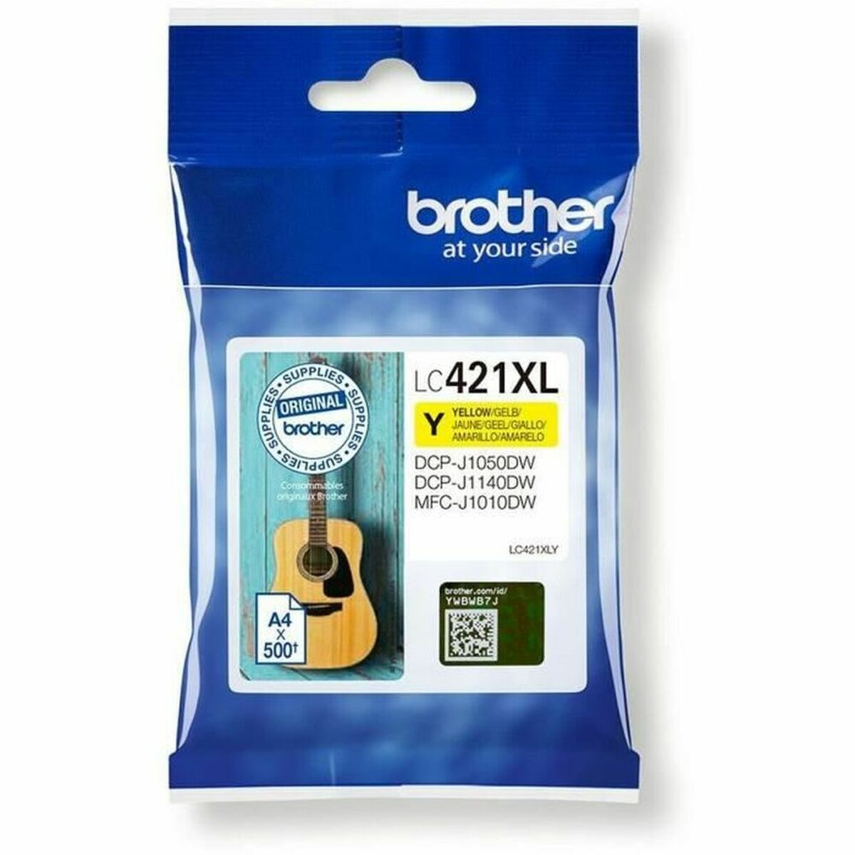 BROTHER 500-page high capacity Yellow ink cartridge for DCP-J1050DW MFC-J1010DW and DCP-J1140DW