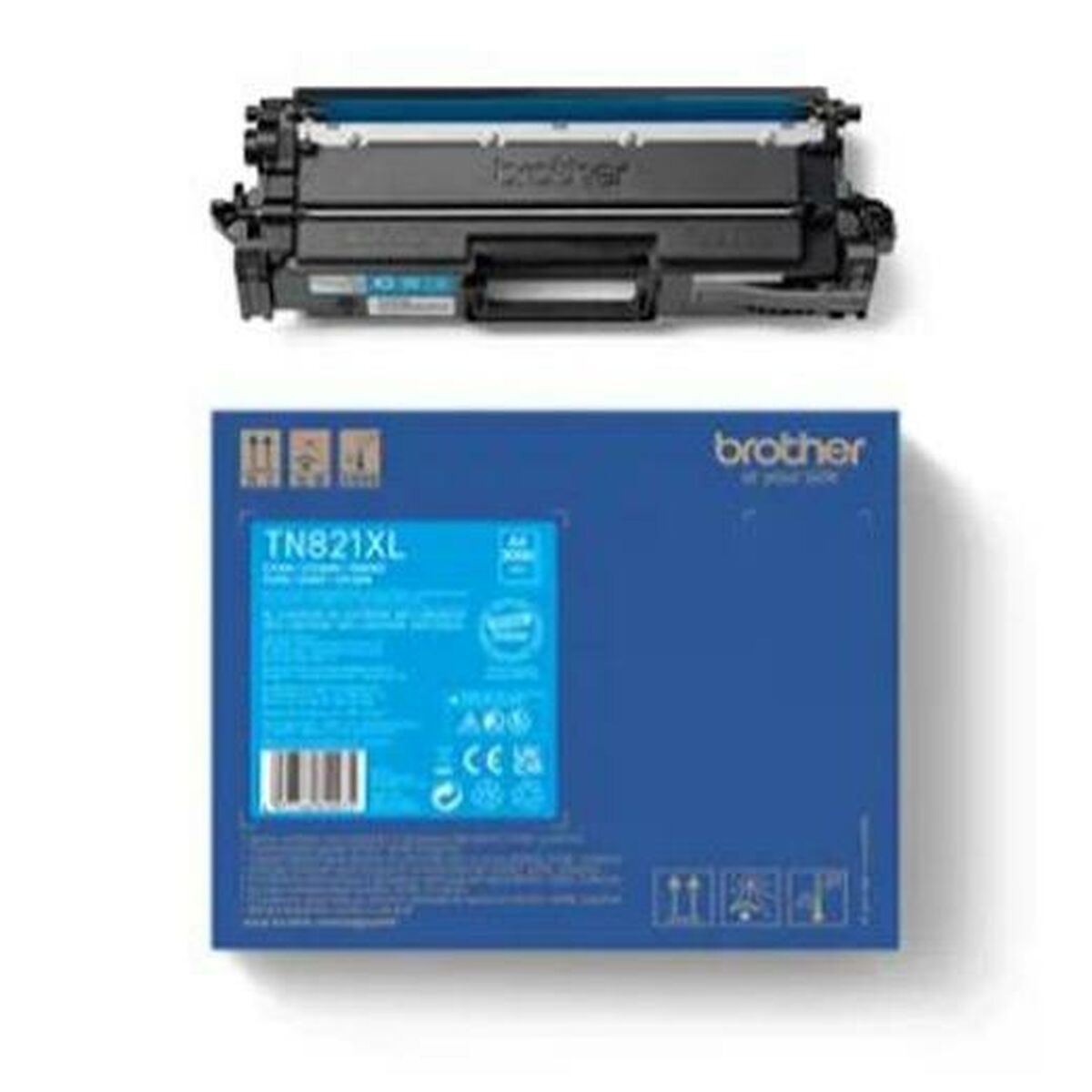 BROTHER TN-821XXLC Ultra High Yield Cyan Toner Cartridge for EC Prints 12000 pages